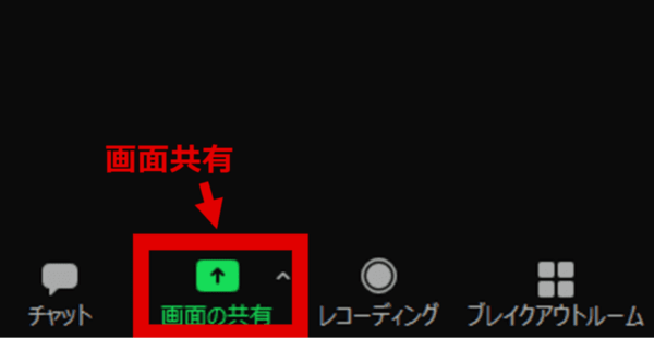 zoom画面共有の方法の画像